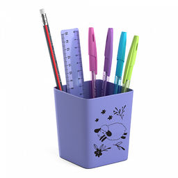 Цена за 1 шт. Набор настольный пластиковый ErichKrause® Base, Lambs, фиолетовый