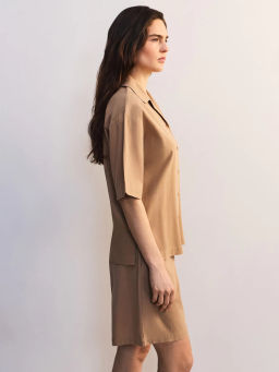 Блуза оверсайз из хлопка и вискозы ZR2605012010-63 / Zarina