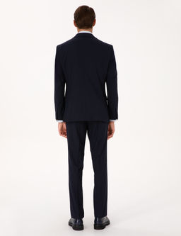 Lacivert Slim Fit Tak_m Elbise
