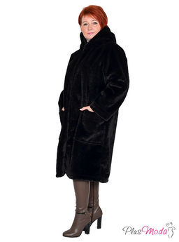 Жакет-дубленка Модель №1448 размеры 44-84 - Plusmoda фото 4