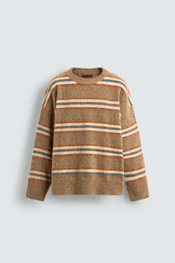 BRUSHED JACQUARD STRIPED JUMPER