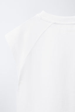 CAMISETA B?SICA MANGA RANGL?N / Blanco - Zara фото 6
