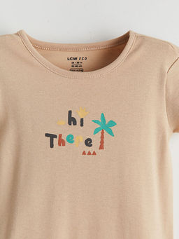 Bisiklet Yaka Bask?l? Erkek Bebek Tulum