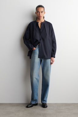 CAMISA DE ALGOD?N CON CUELLO MAO - H&m фото 8