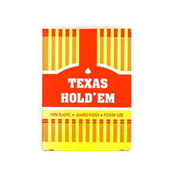 Карты игральные пластиковые, колода 54 шт., 9×6.6 см, красная рубашка