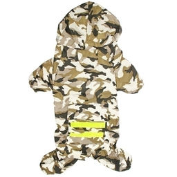 Дождевик для крупных пород собак "KOMFORT", принт хаки, р 6XL