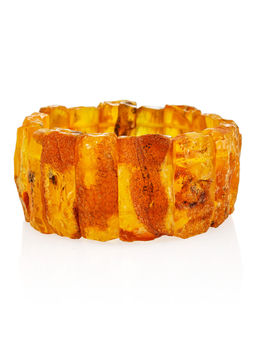Браслет из натурального необработанного янтаря Помпеи