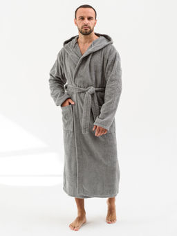 Хлопок 100% Халат махра Банный(капюшон) - Оптима фото 3