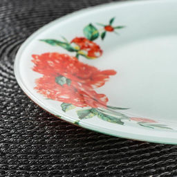 Тарелка стеклянная десертная Доляна Пионы, d=20 см фото 2