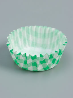 Цена за 300 шт. Форма для выпечки и упаковки конфет бумажная UPAK LAND «Клетка», 3.5×2 см, одноразовая, зелёная