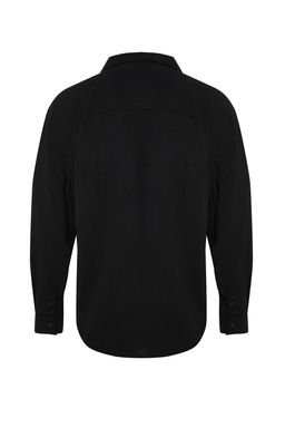 TRENDYOL MAN Beyaz Oversize Fit Apas Yaka Yazl?k Keten Gorunumlu Gomlek TMNSS23GO00053 - Trendyolmilla фото 14