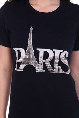 Футболка женская, приталенная, модель 149, трикотаж (Париж. Старое фото) - Ивановотекстиль фото 3