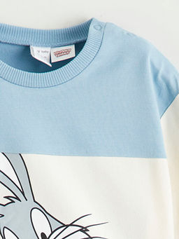 Bugs Bunny Bask?l? Erkek Bebek Sweatshirt ve E?ofman Alt?