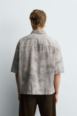 RELAXED FIT ABSTRACT PRINT SHIRT - Zara фото 3