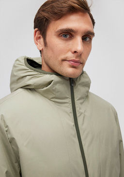 Kapusonlu Yesil Sisme Mont - Mavi фото 5