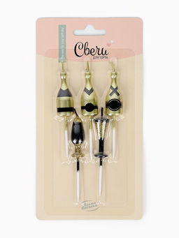 Набор свечей для торта «Шампанское и бокалы», 7 см, 5 шт.