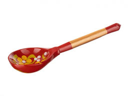 Ложка дер. детская КРАСНУШКА роспись арт. 6801а