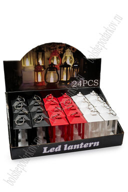 Набор фонариков светодиодных на батарейках 4,5*4,5*9 см (24 шт) SF-7553, №2 (теплый свет)