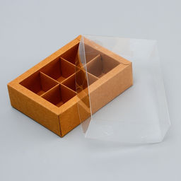 Коробка для 6 конфет, 13.7×9.85×3.85 см