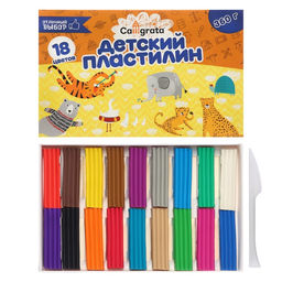 Пластилин 18цв 360г Calligrata классический  фото 6