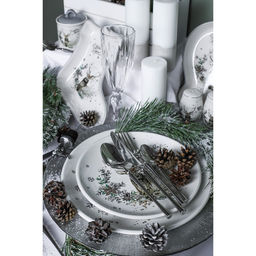 Тарелка фарфоровая Доляна «Лесная сказка», d=25,5 см, цвет белый