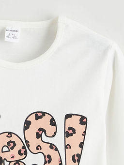 Bisiklet Yaka K?z ?ocuk Sweatshirt ve Tayt