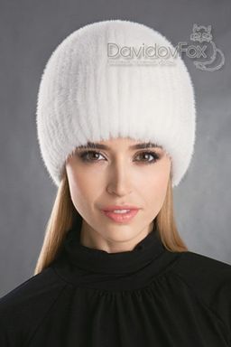 ВИДЕООБЗОР шапка Сноп норка белая