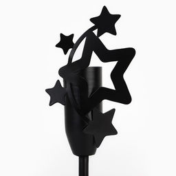 Подсвечник новогодний «Звезды», чёрный, 7.4×15.3 см, d= под свечу 2.2 см