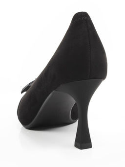 06-P1-7538 BLACK Туфли женские (замша-стрейч искусственная)