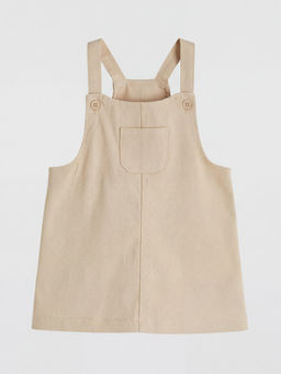 Bebe Yaka Desenli K?z Bebek Gabardin Elbise