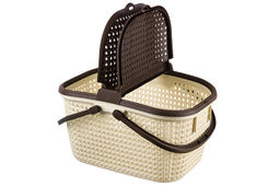 Корзина для пикника 25 л 46*35*27,5 см Паола с 2-мя крышками бежево-коричневая (модель 428) - Elan gallery фото 9