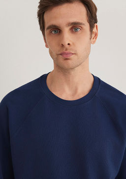 Uzun Kollu Lacivert Tisort - Mavi фото 6