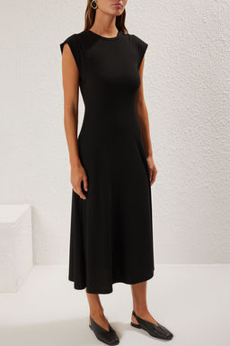 K?rm?z? Duz Y?rtmacl? Maxi Kaskorse A-line Ay Kol Orme Elbise TWOSS25EL00470 - Trendyolmilla фото 9