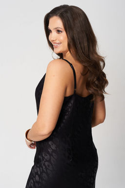 Платье Lenata 16464 черный в рисунок