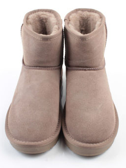 04-PF5854-4 GRAY/BEIGE Угги женские (натуральная замша, 100% шерсть)