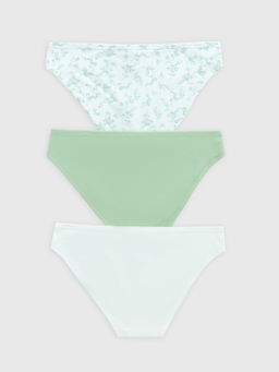 Трусы женские слипы мультипак (3 шт.) белые в цветочек цветочки на белом 412457-3 - Mark formelle фото 8