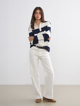 Wideleg Kad?n Jean Pantolon