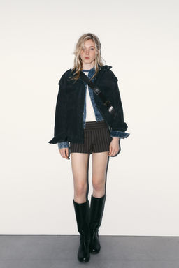 100% SUEDE LEATHER JACKET WITH POCKETS - Zara фото 9