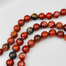 Бусины для украшений из кирпичной Яшмы (36 бусин)