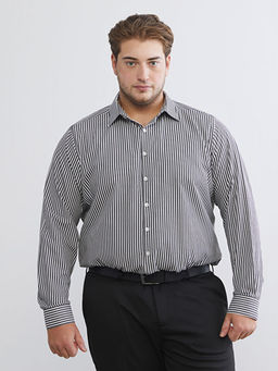 Slim Fit Uzun Kollu ?izgili Poplin Erkek G?mlek