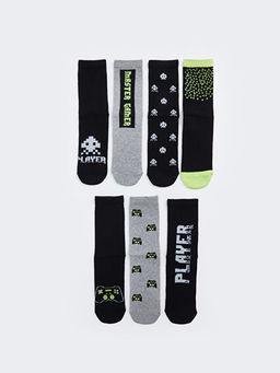 Desenli Erkek ?ocuk Soket ?orap 7li