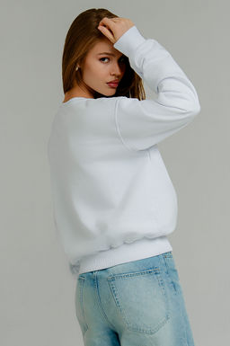 Арт. 15129 Свитшот женский 42-50 (5 шт) Цвет:белый - Калинка фото 6
