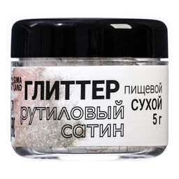 Глиттер, рутиловый сатин, размер 5-25, 5 г