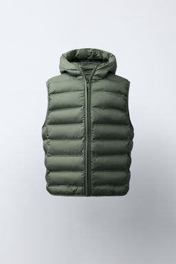 CHALECO ULTRALIGERO CAPUCHA WATER REPELLENT / Khaki