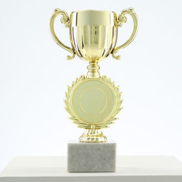 Кубок 186, зол., подставка камень, 17,5 х 9,5 х 6,2 см