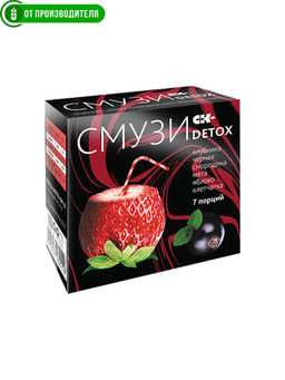 "СМУЗИ СК" "DETOX" мята, клубника, чёрная смородина, яблоко 12 г х 7 пакетиков