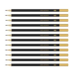 VISTA-ARTISTA Academia VAGPS-12 Чернографитные карандаши набор заточенный 8 х 12 шт. ассорти 2H-10B - Kanzy фото 4