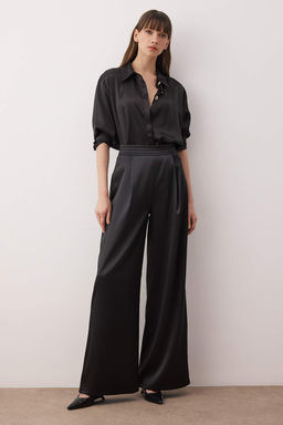 TRENDYOLMILLA Bej Bol Paca Dokuma Saten Pantolon TPRSS23PL00001 фото 15