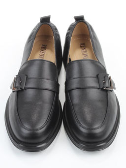 03-PDEB102-1 BLACK Лоферы женские (натуральная кожа)