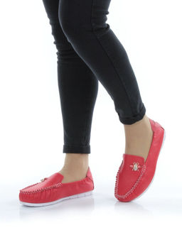 07-D303R RED Мокасины женские (натуральная кожа) - No name фото 2